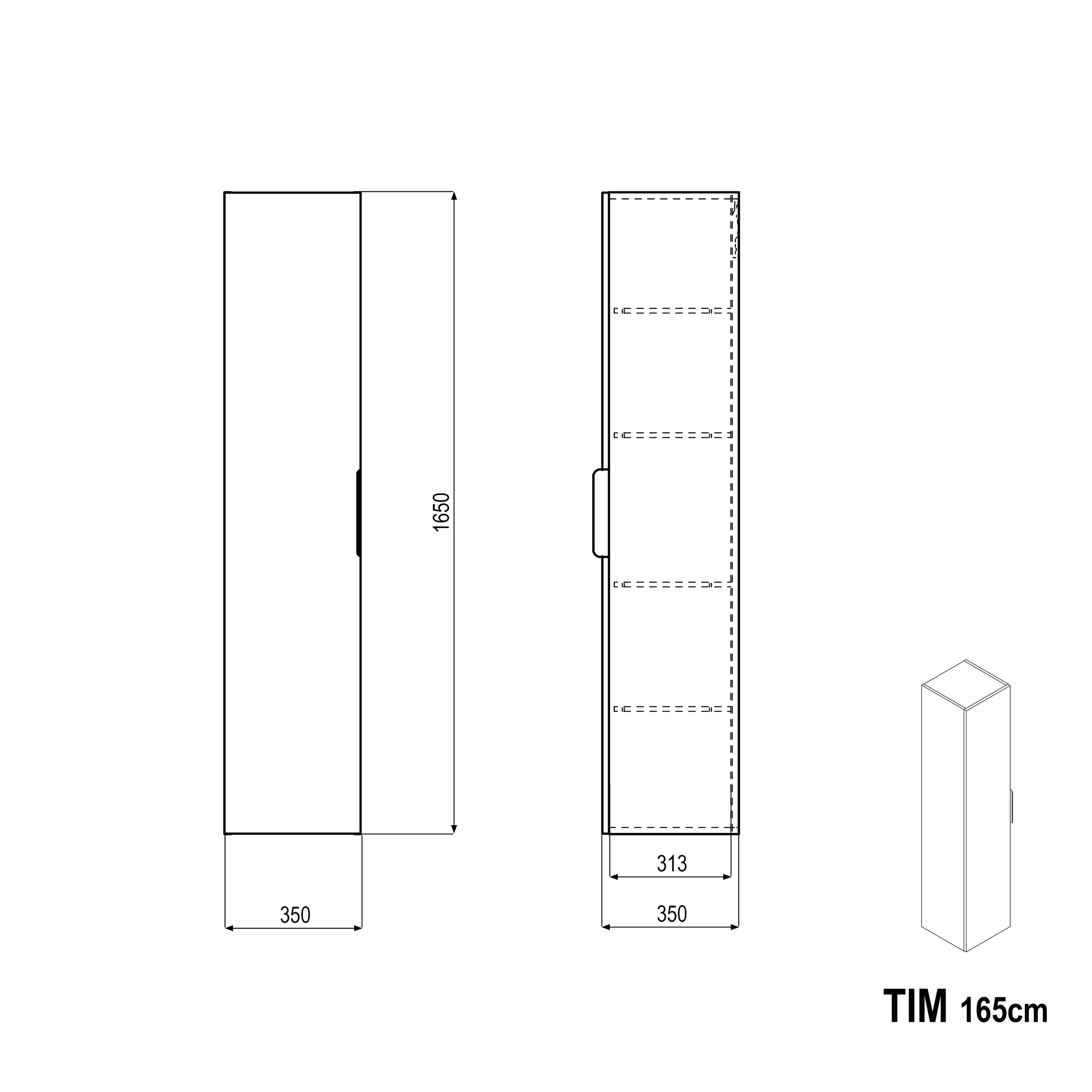 Armadio alto TIM 165 cm