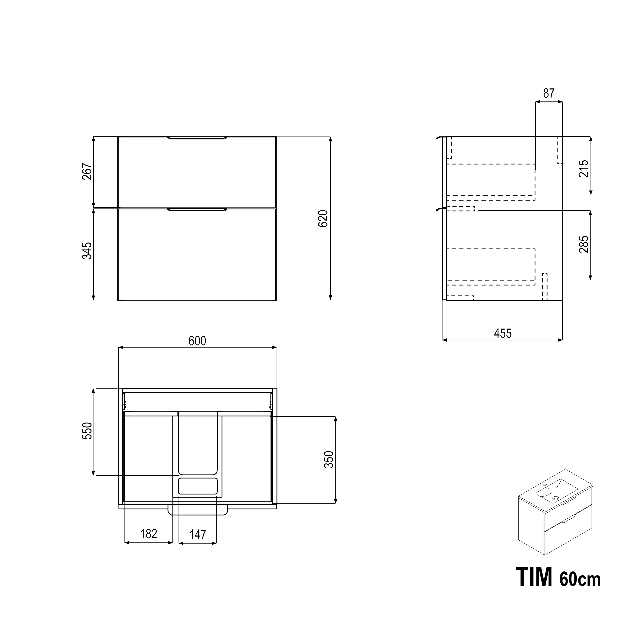 Mobiletto TIM 60 cm