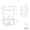 Set di mobili da bagno TIM 80 cm con lavabo in ceramica