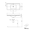 Set di mobili da bagno TIM 80 cm con lavabo in ceramica