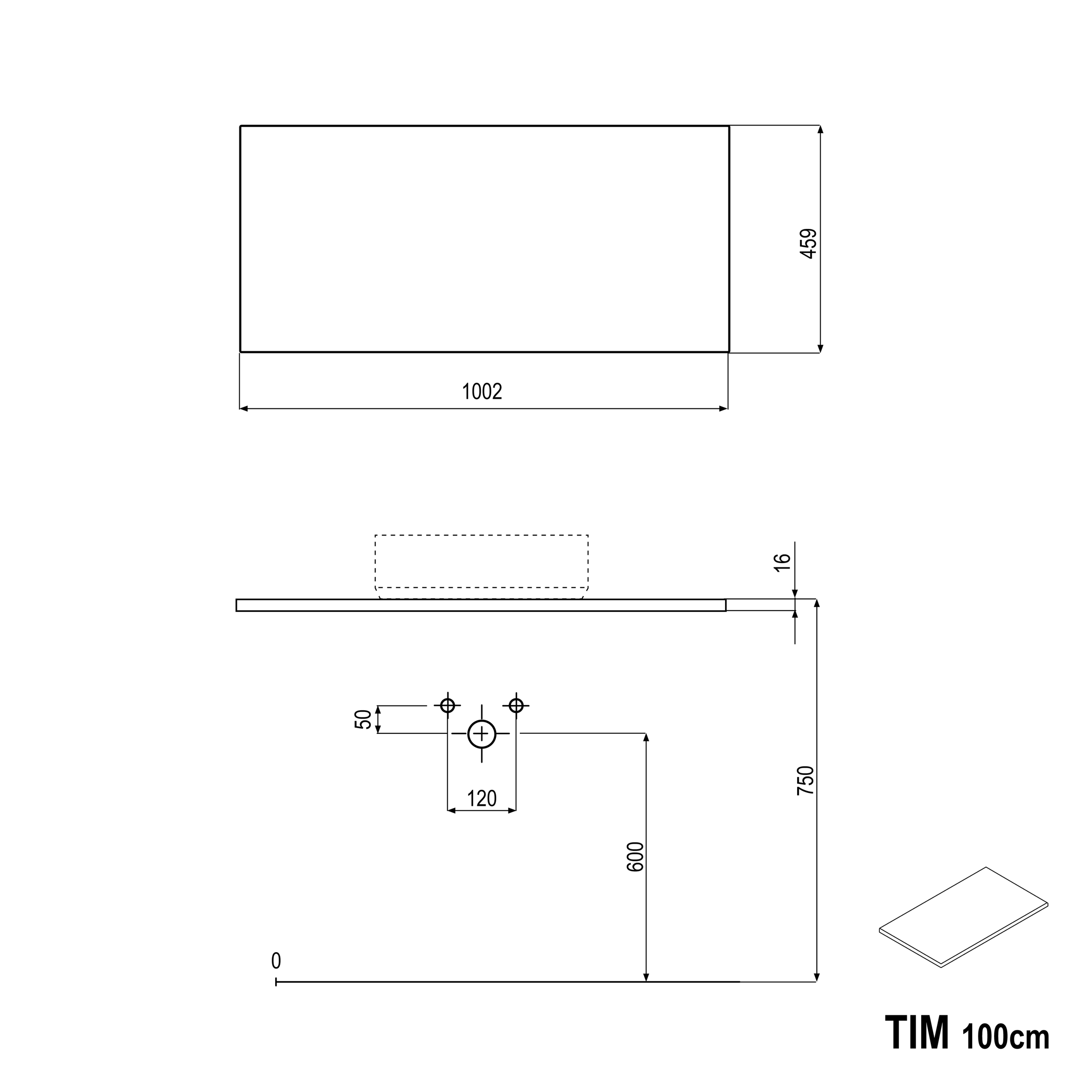 Mobiletto TIM 100 cm