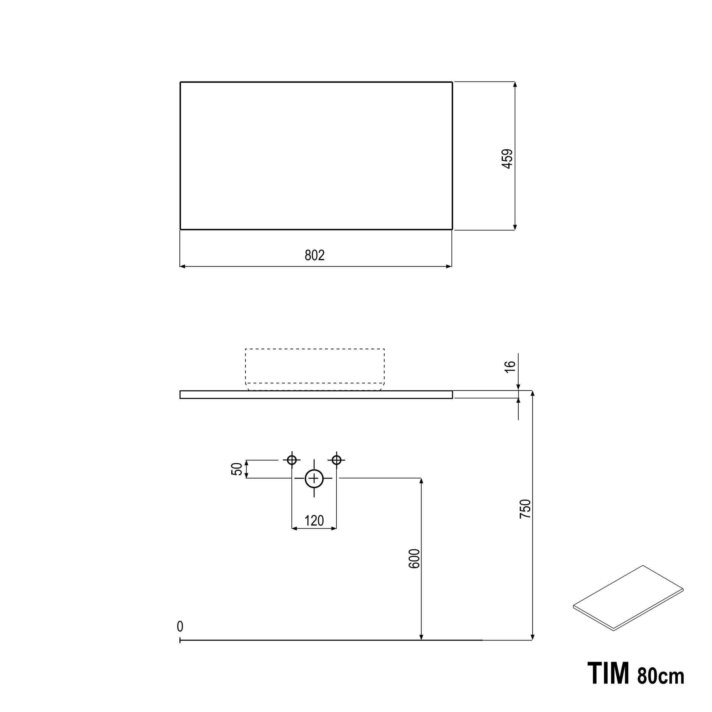 Mobiletto TIM 80 cm