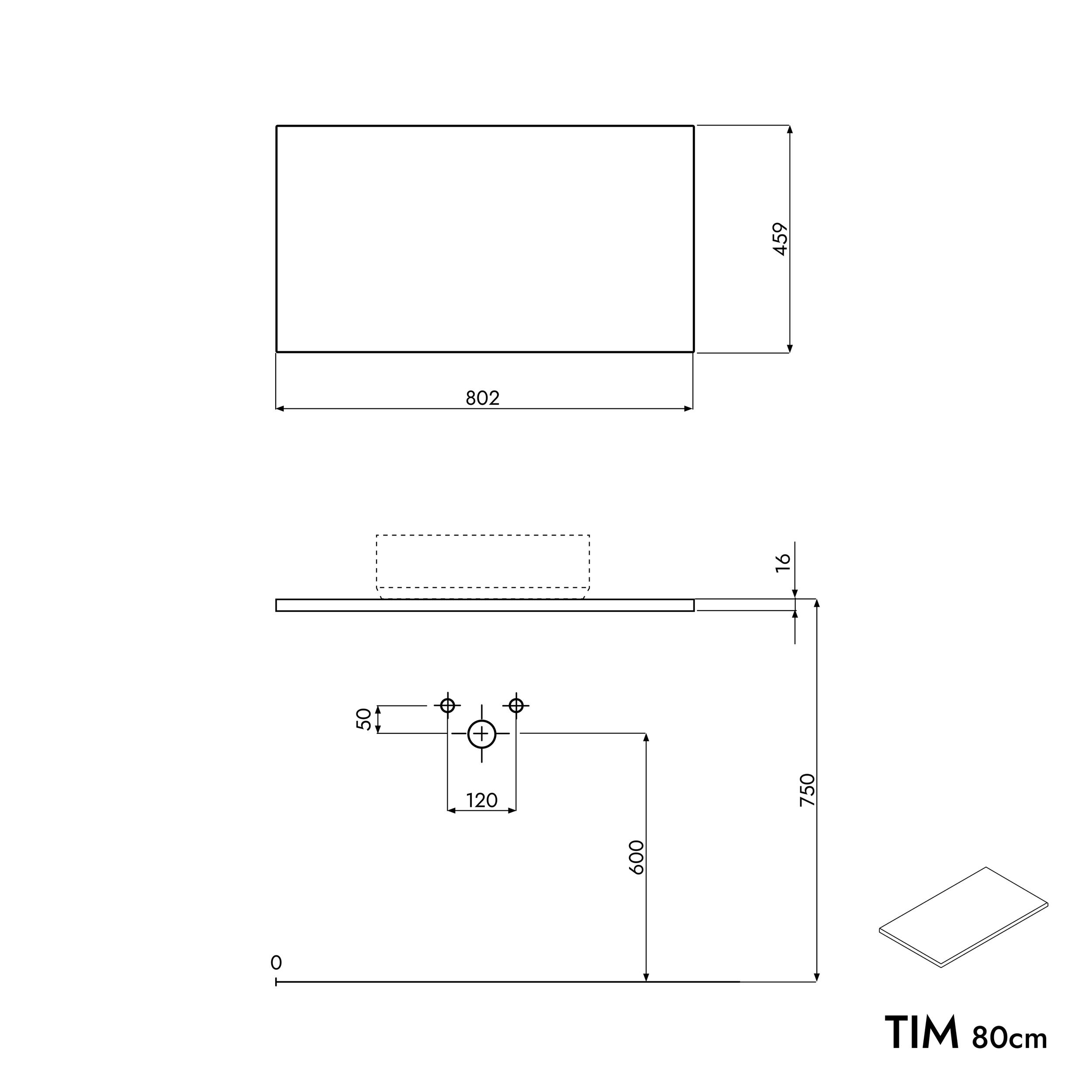 Mobiletto TIM 80 cm