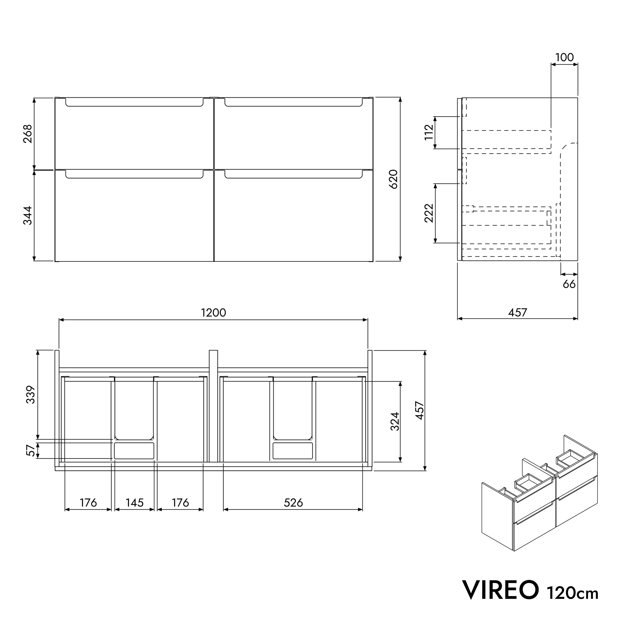 Mobile VIREO 120 cm