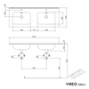Set di mobili da bagno VIREO 120 cm con doppio lavabo