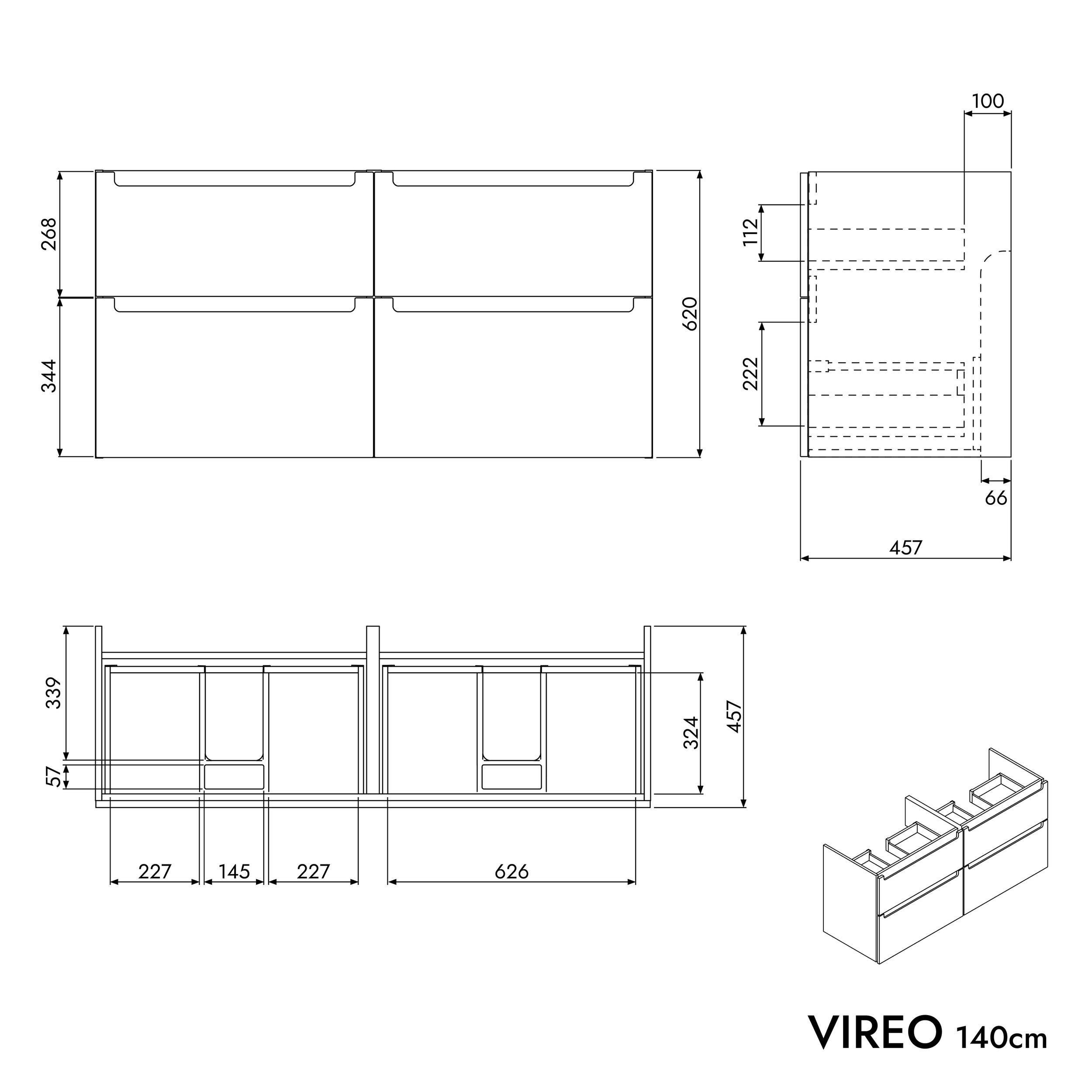 Mobiletto VIREO 140 cm