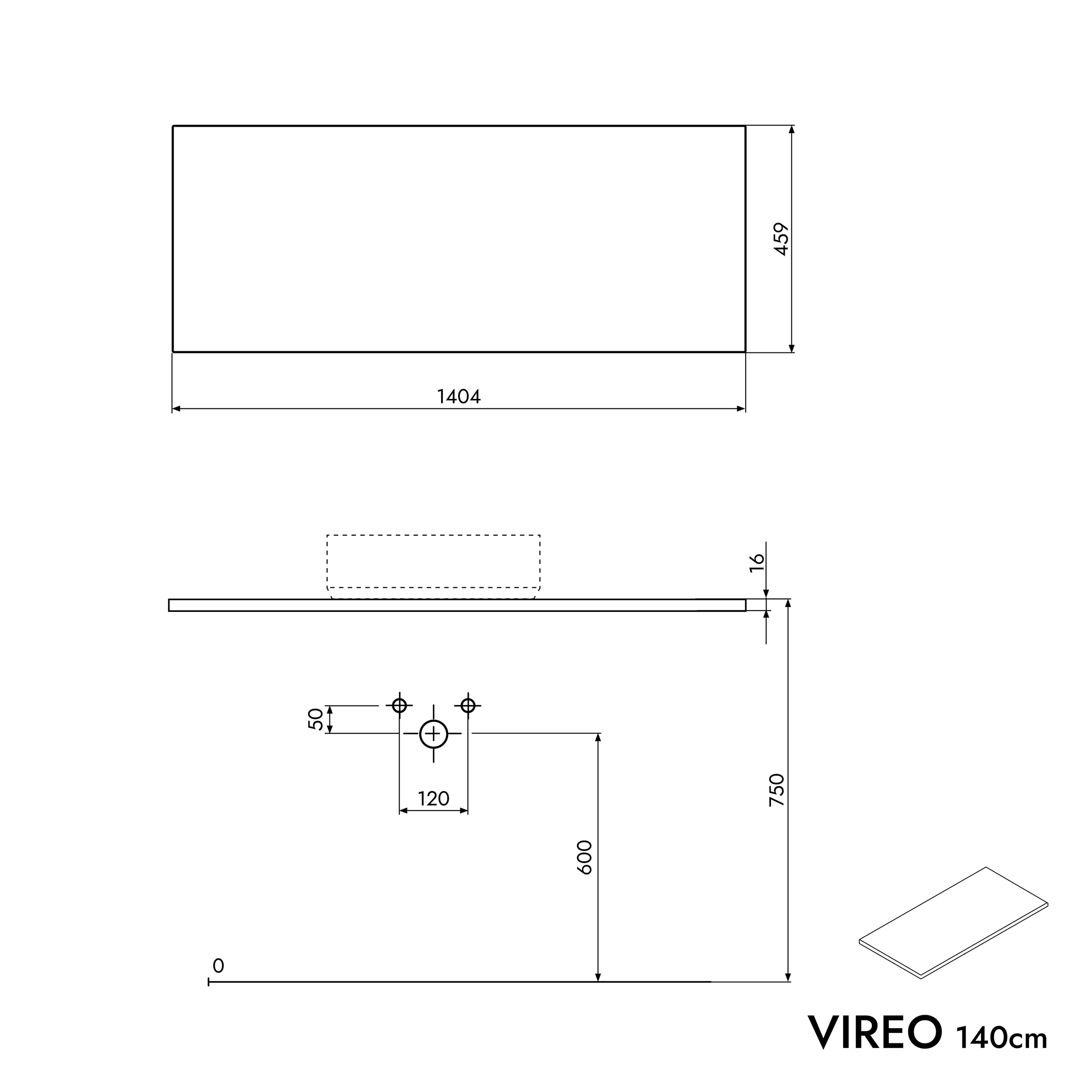 Mobiletto VIREO 140 cm