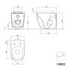 WC senza bordo VIREO incl. sedile WC soft-close con meccanismo di chiusura soft-close