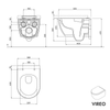 WC sospeso senza bordo VIREO






