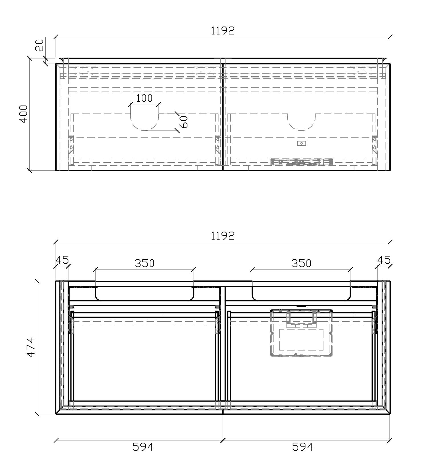 Mobili da bagno Treasure 1200