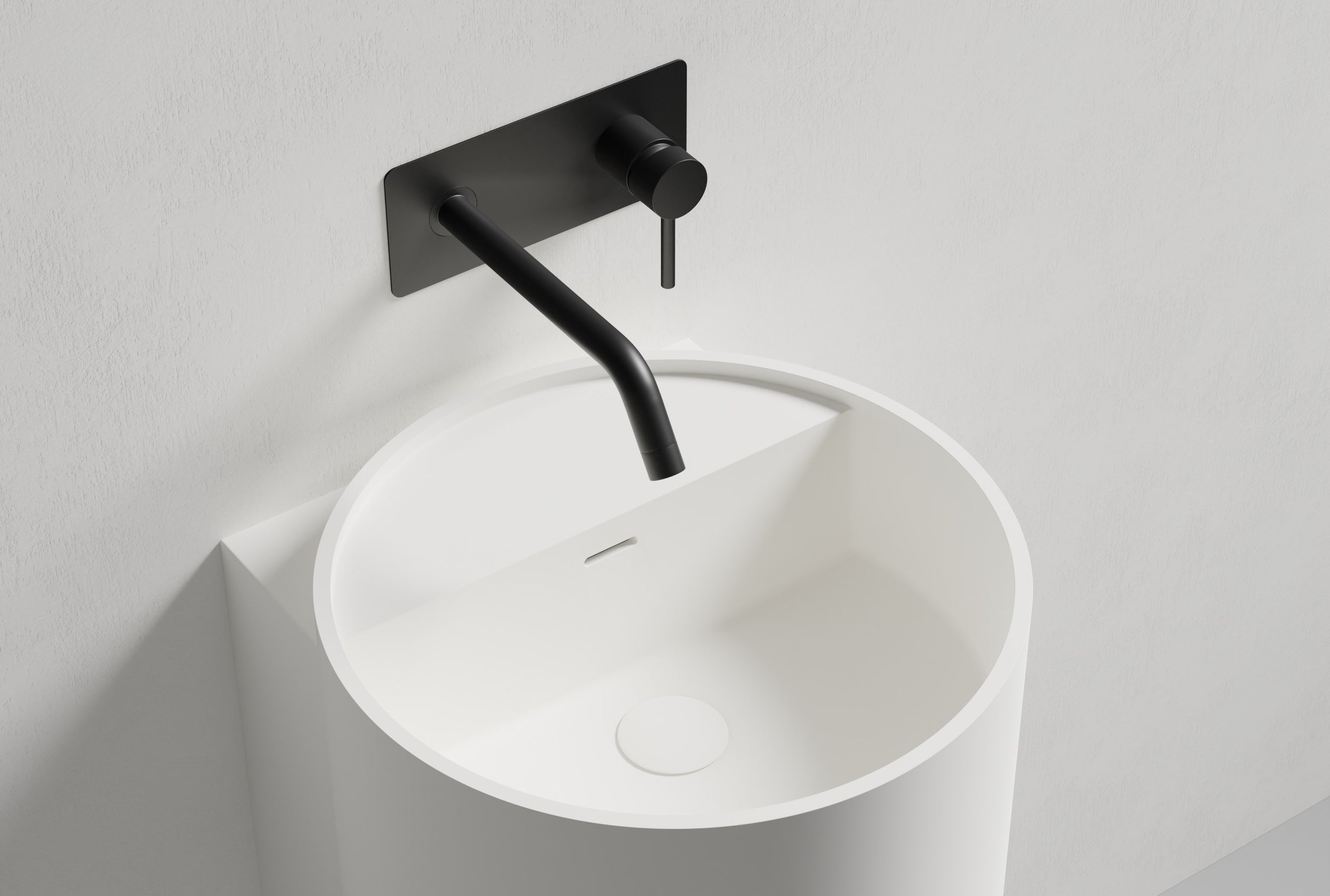 NT2440 lavabo a parete in fusione minerale
