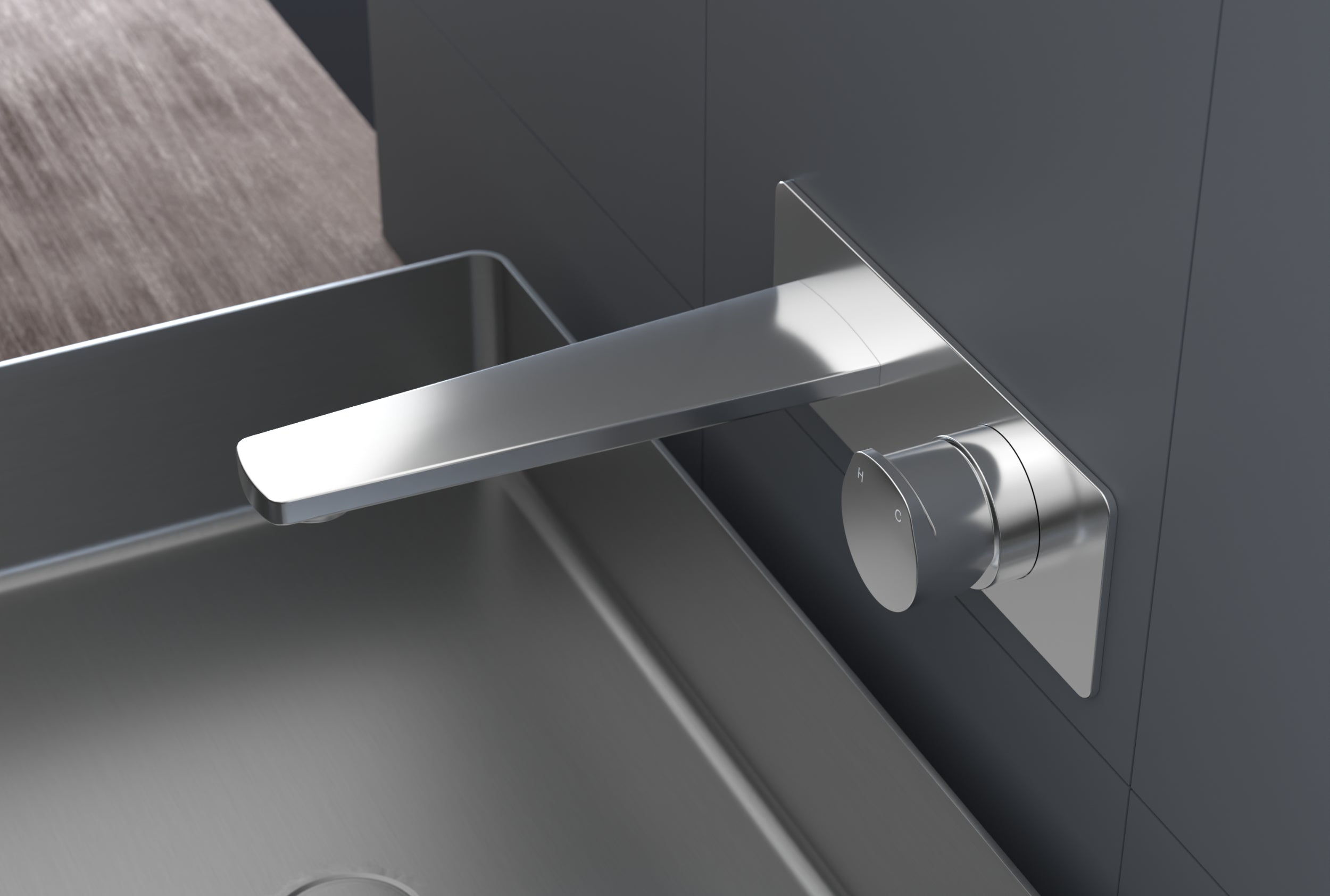 Miscelatore per lavabo design XELO per montaggio a parete