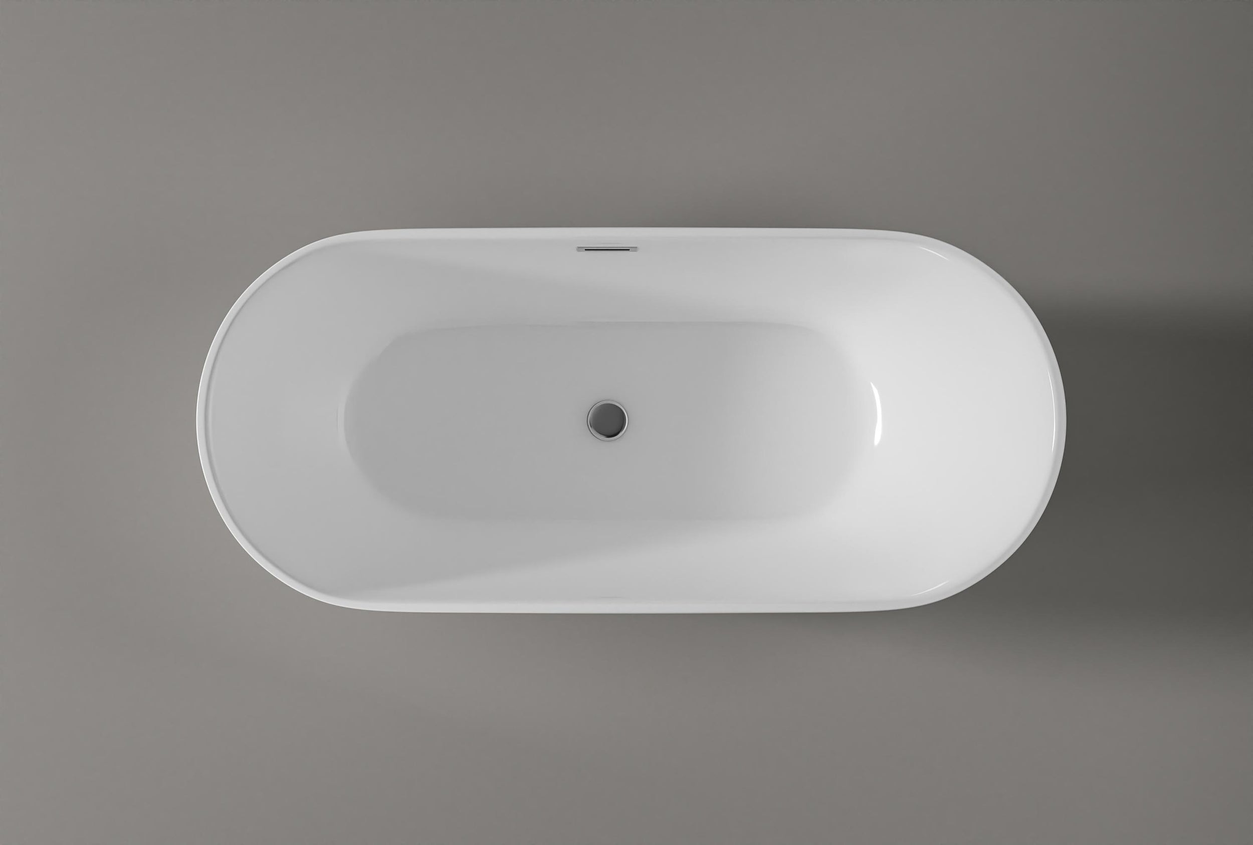 Vasca da bagno freestanding ROMA 2.0 in acrilico bianco lucido