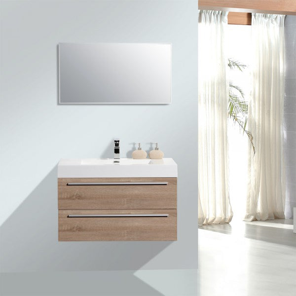 Set di mobili da bagno T730 rovere sbiancato