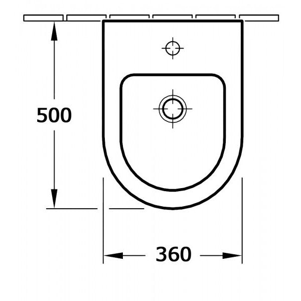 Bidet sospeso da parete BH101