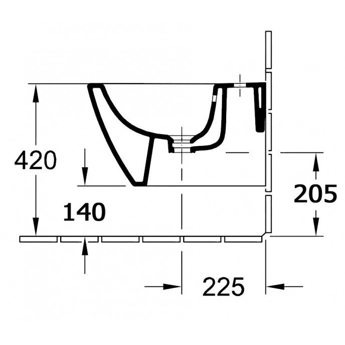 Bidet sospeso da parete BH101
