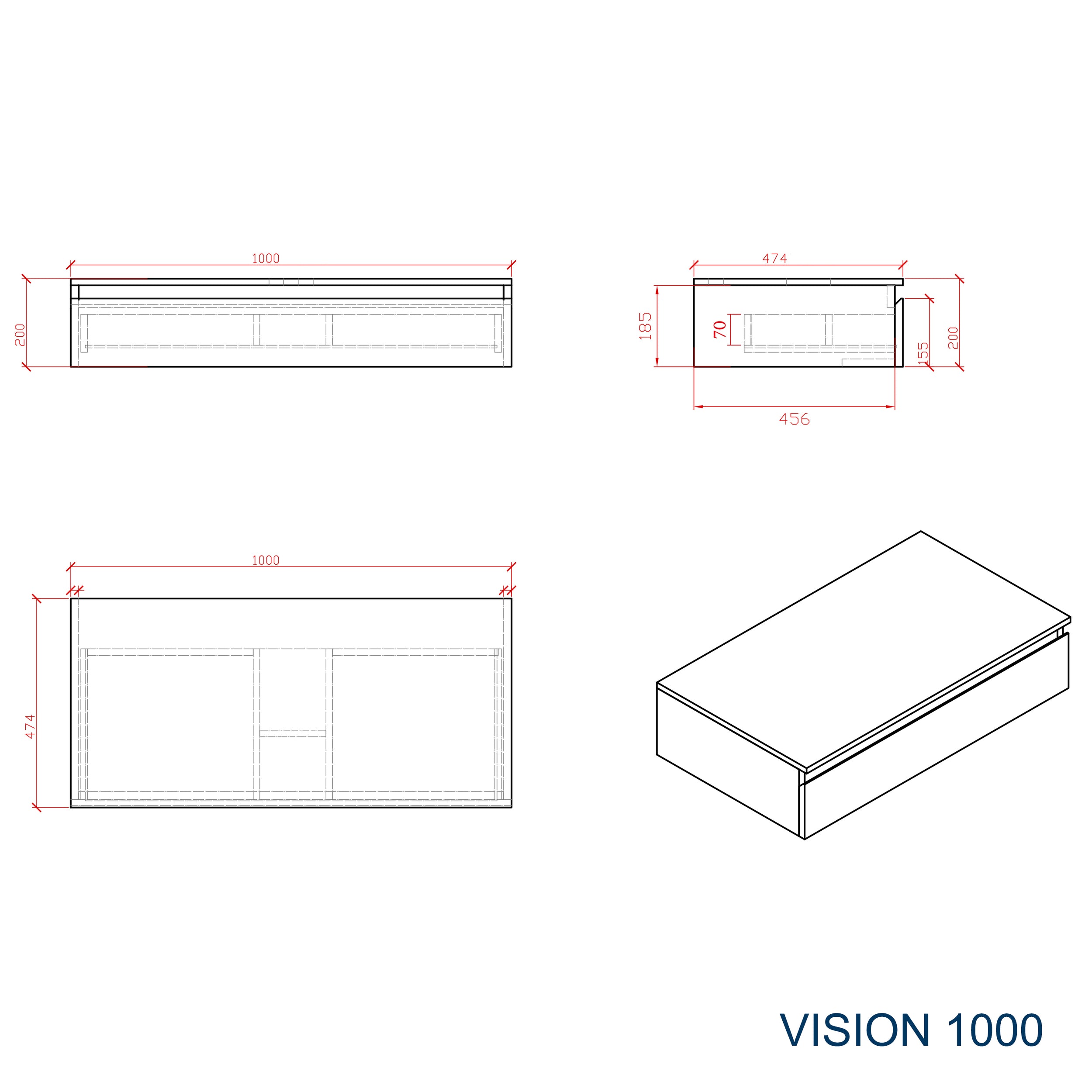 Mobili da bagno Vision 1000
