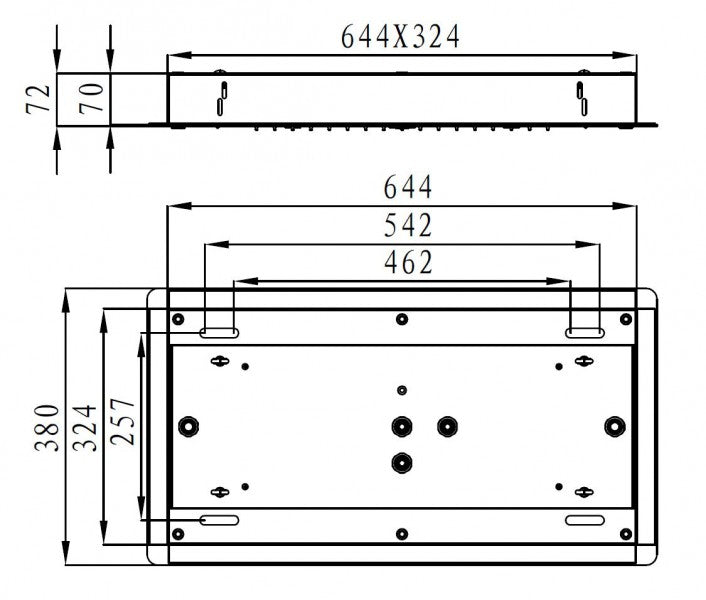 Soffione a incasso, soffione con installazione a soffitto XXLDPG5030 