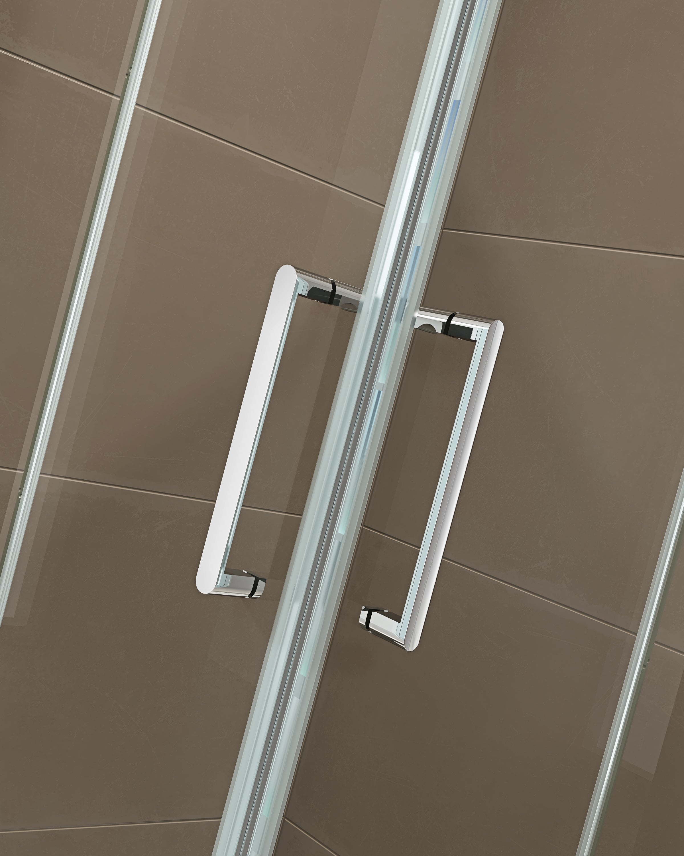 Doccia angolare con porte girevoli, ingresso angolare EX809
