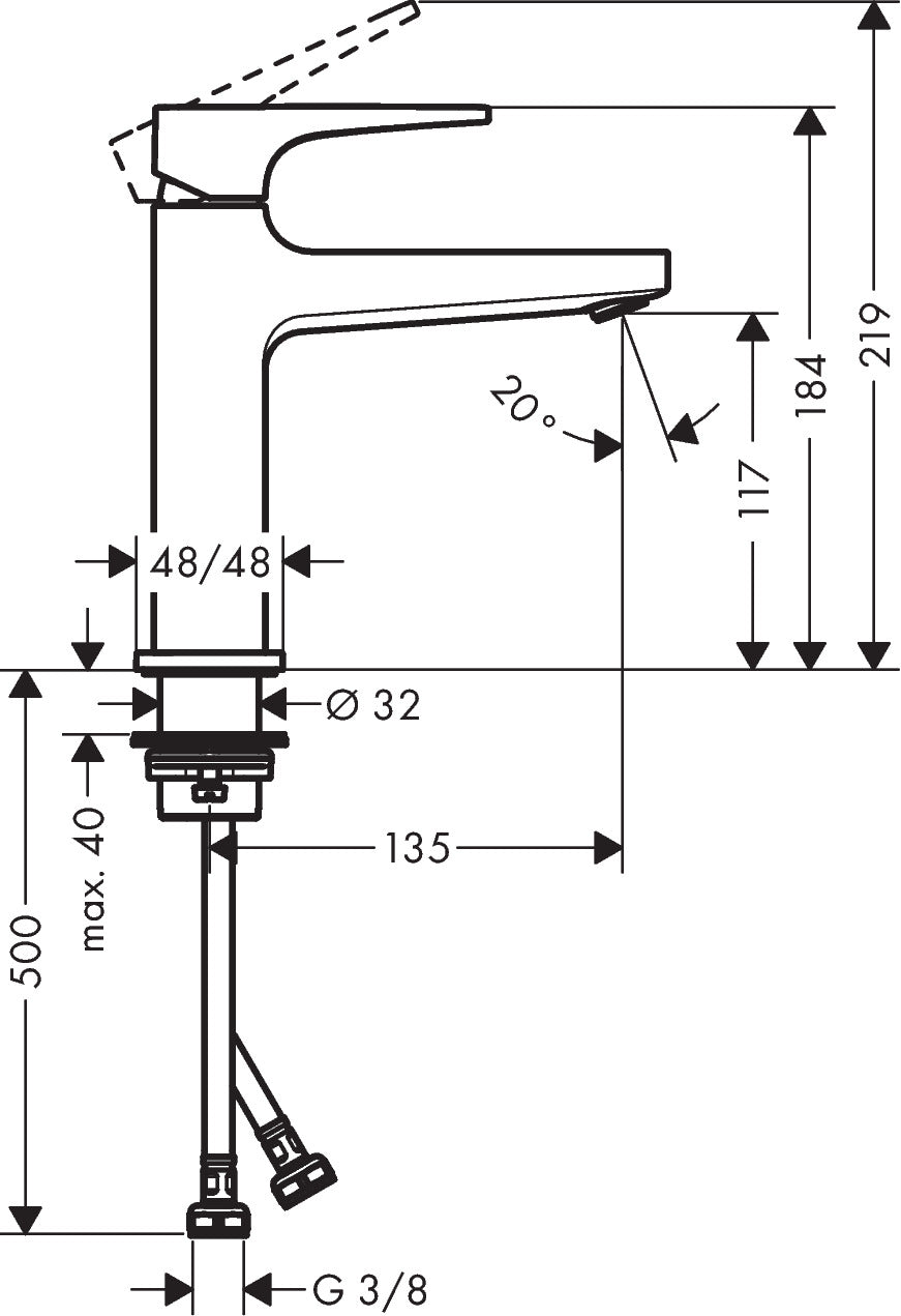 hansgrohe Metropol 110 Waschtischarmatur