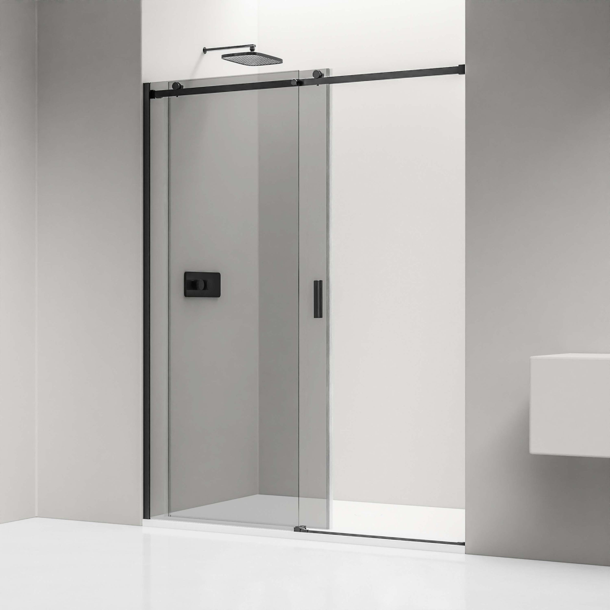 Nicchia doccia con porta scorrevole NT806 FLEX Nero opaco