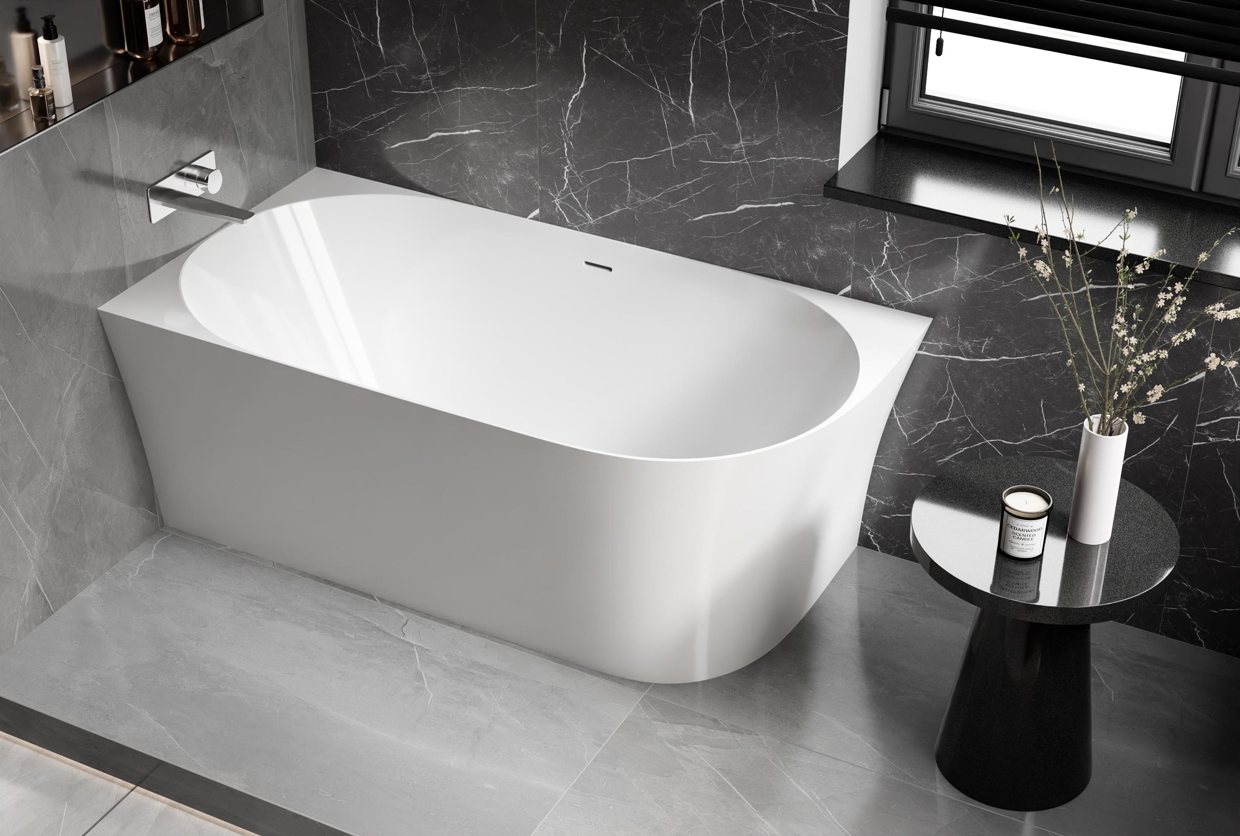 Vasca da bagno freestanding NOVA SLIM LINE Acrilico