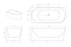 Vasca da bagno freestanding NOVA SLIM LINE