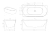 Vasca da bagno freestanding NOVA SLIM LINE