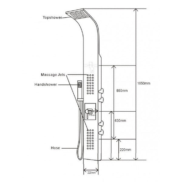 Colonna doccia 8815 con termostatico SEDAL