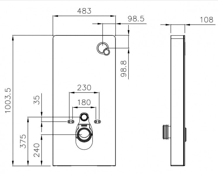 Pacchetto completo WC 45: WC B-8030R Nero