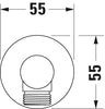 Sistema doccia a incasso Duravit C.1 con doccia a pioggia - incl. doccetta e gomito di collegamento alla parete