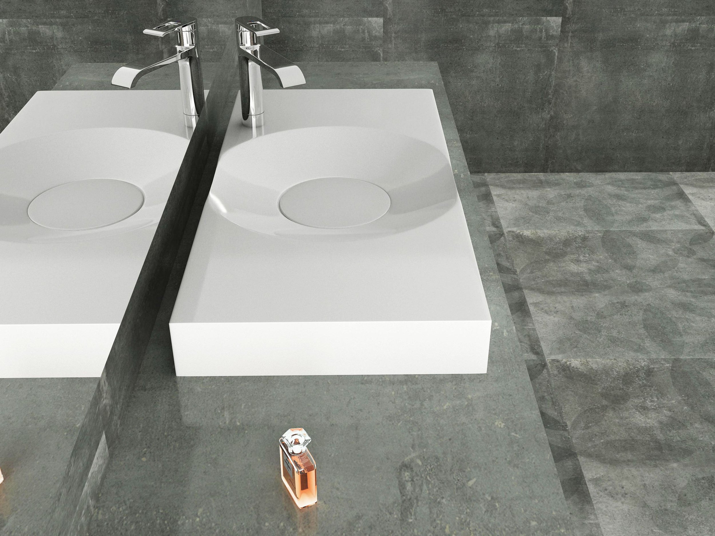 Lavabo a parete Lavabo da appoggio BS6059 in marmo fuso