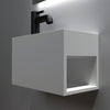 Lavabo a parete PB2046 in Mineralguss - 33 x 18 x 20,5 cm