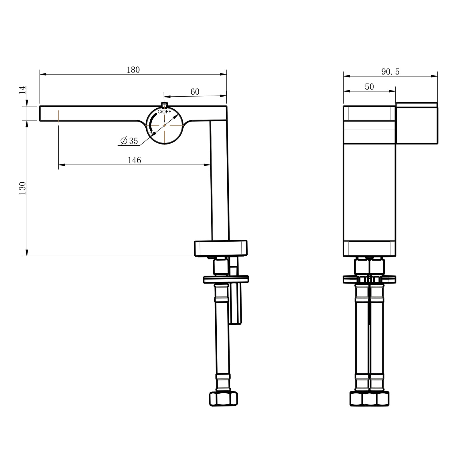Rubinetto miscelatore per lavabo NT3110C