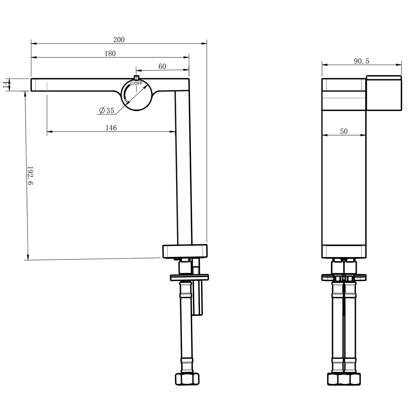 Rubinetto per lavabo di design - Rubinetto per il bagno NT3220C