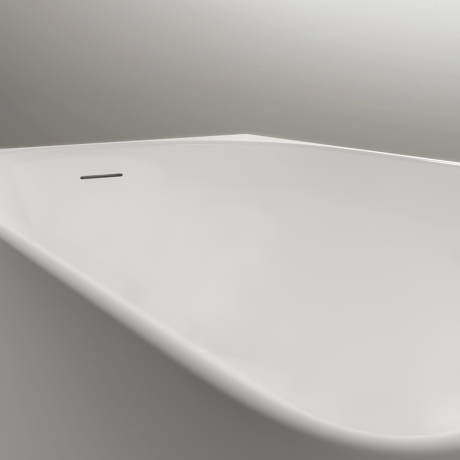 Vasca da bagno salvaspazio semi-freestanding NORA CORNER acrilico bianco opaco