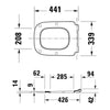 Duravit Univavo sedile WC universale con chiusura rallentata, squadrato 